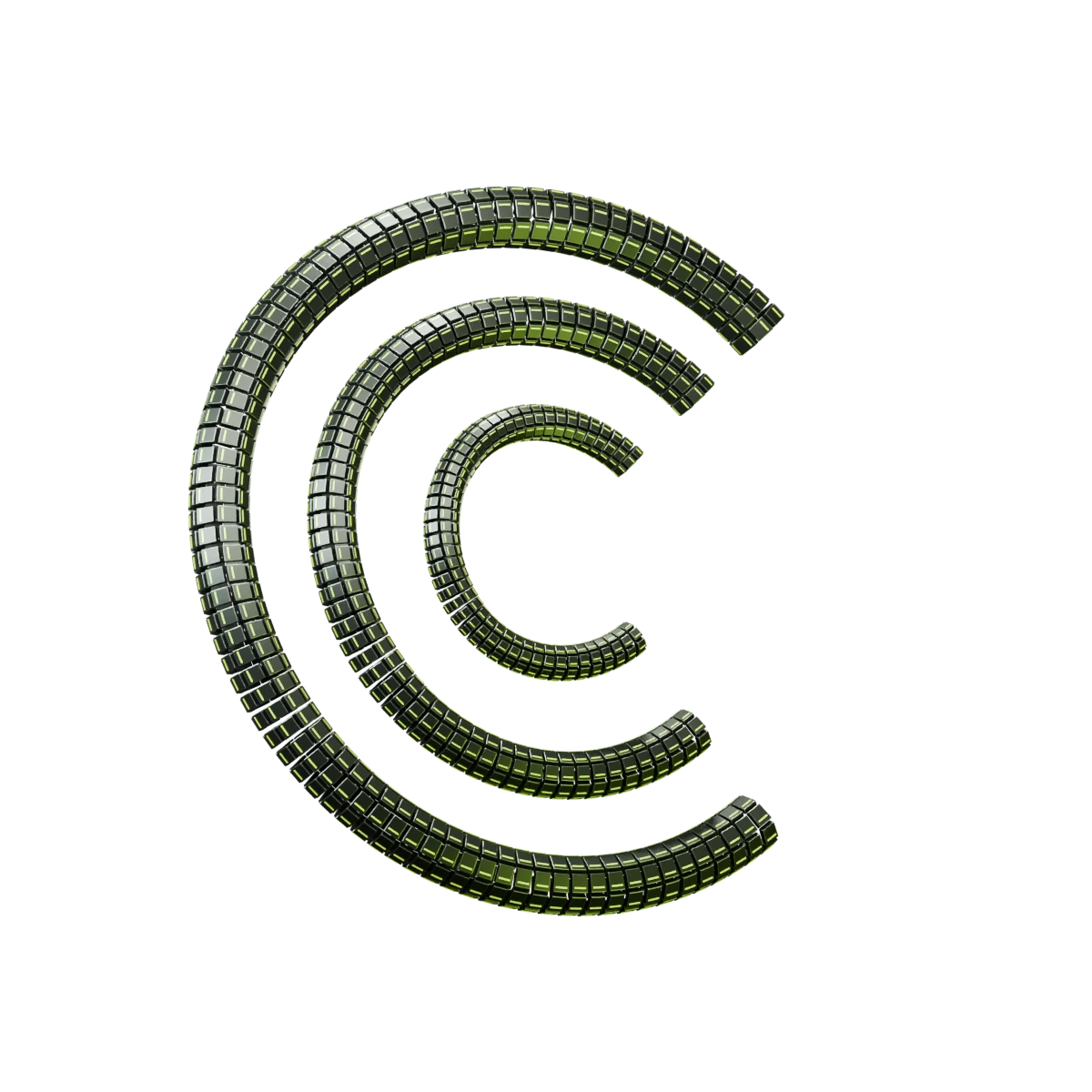 The inspected pieces assembled into the C3 sculpture.